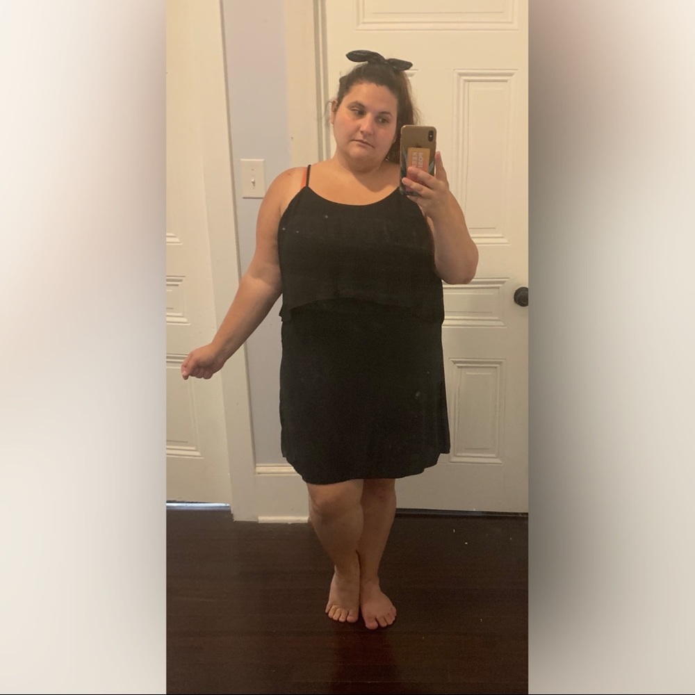 Massimo Blouson Dress with Pleated Top